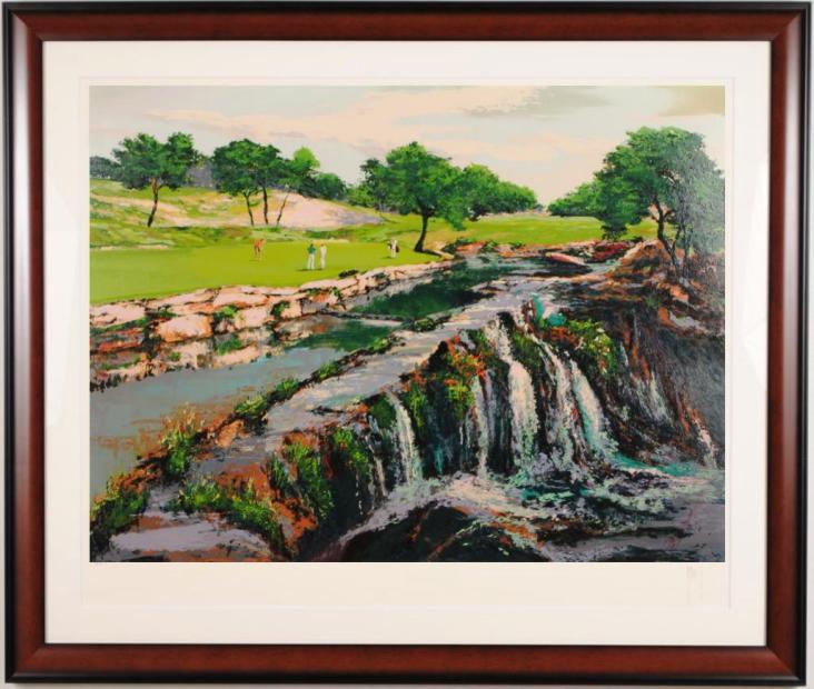 楽天市場】ゴルフ場 絵画 風景画 リトグラフ 版画 ジャック・デペルト