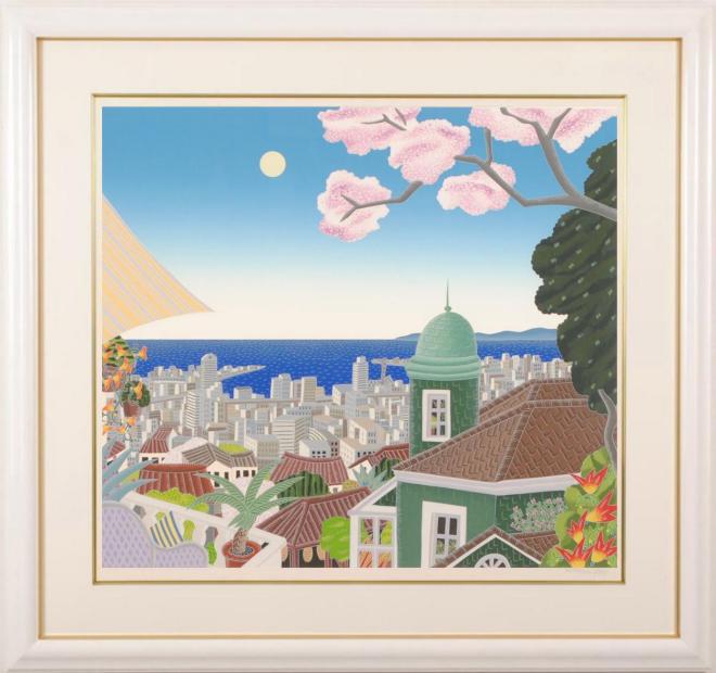 楽天市場】絵画 油絵 モザイクよりポートタワー・オークラ（神戸