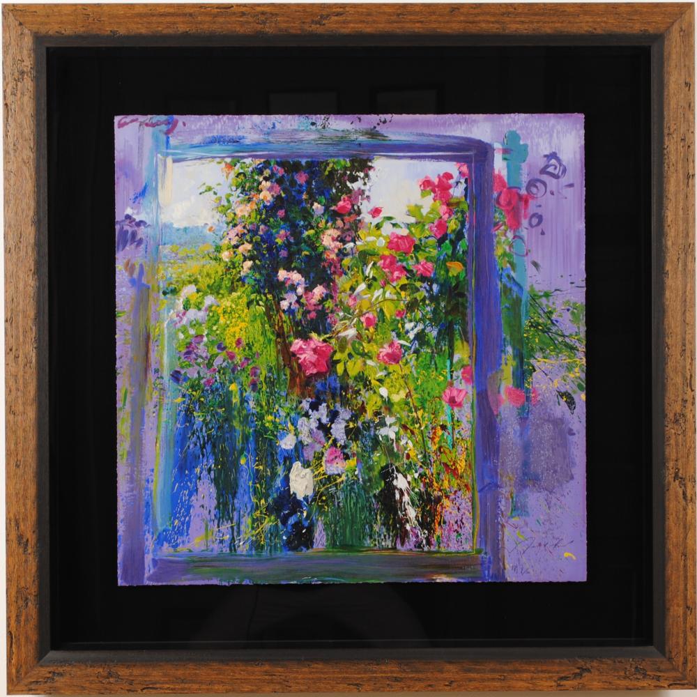 楽天市場】ホアキン・トレンツ・リャド スタット公園の庭 花 絵画 薔薇