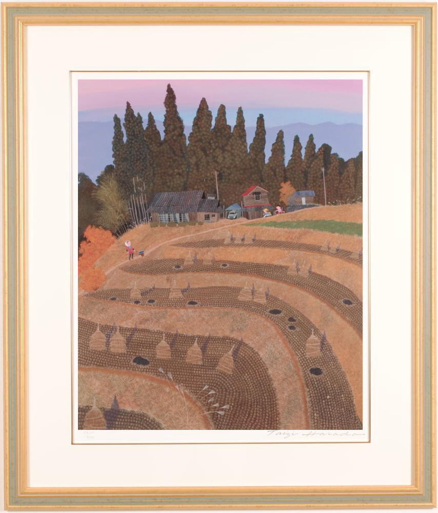 楽天市場】原田泰治 新しい年 インテリア 絵画 風景画 山形県西