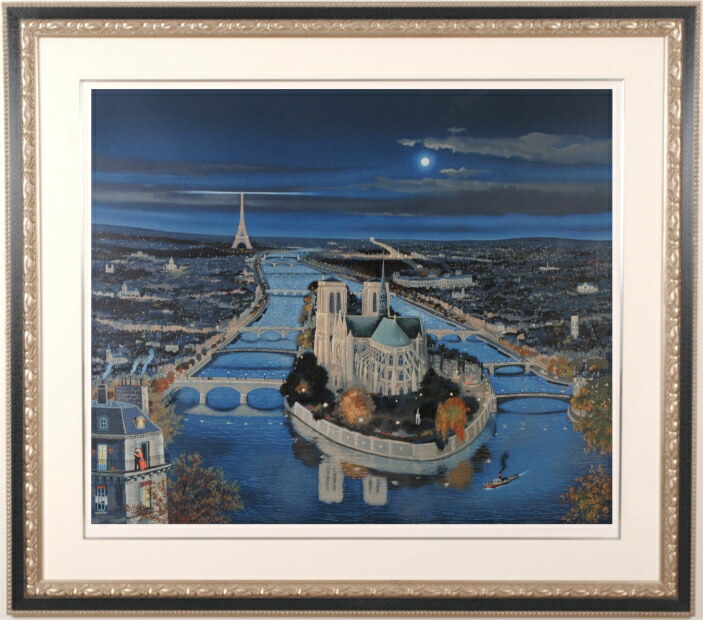 フランス油絵　ミッシェル ドラクロワ F6 【　風景　】手描き 額付き フランス油絵 ミッシェル ドラクロワ F6 【 風景 】手描き 額付き