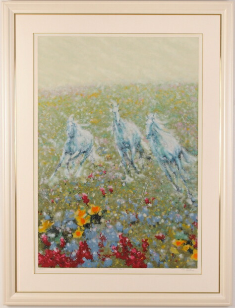 値下げ！作家フー・チー・チュン　シルクスクリーン版画　作品名プレリュード fo20103-001.jpg