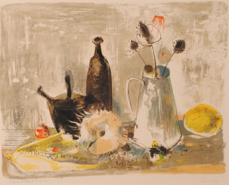 ジャン・ジャンセン、【綱渡り芸人】、希少な額装用画集より、新品額装付、状態良好 ジャン・ジャンセン、【綱渡り芸人】、希少な額装用画集より、新品額装