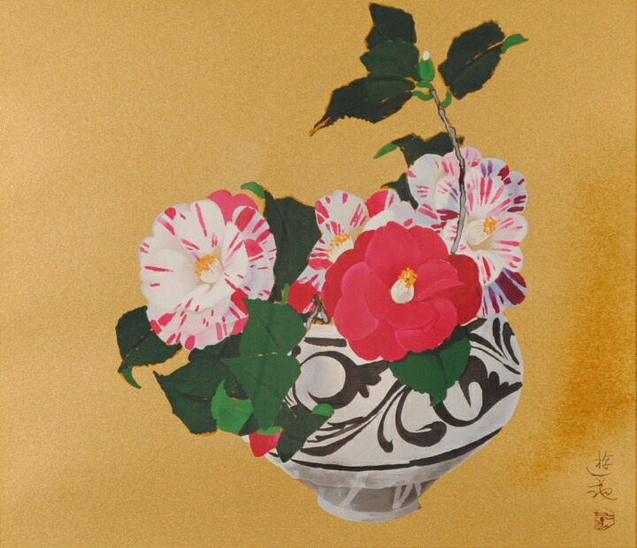 楽天市場】花 絵画 日本画家 和風 インテリア リトグラフ 版画
