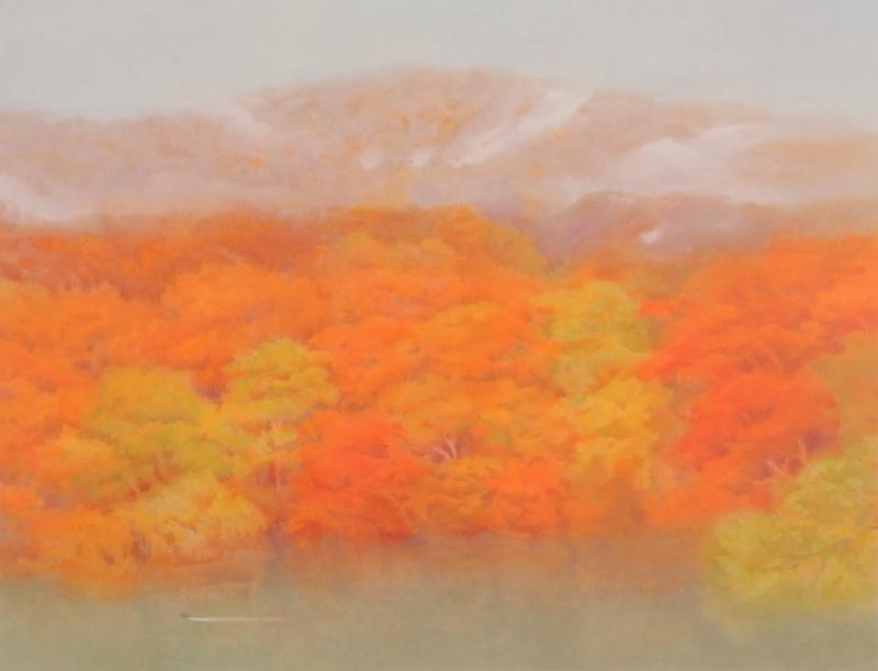 楽天市場】奥田元宋 秋巒真如 紅葉 風景画 和風 日本画家 ジークレー