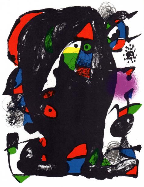 真作保証　JOAN MIRO 抽象画　オリジナルリトグラフ 「ノーサイン・7」 Amazon | ジョアン・ミロ 「ノーサイン・7」 抽象画 絵画