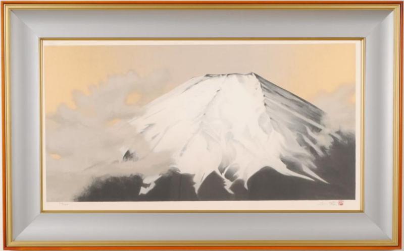 楽天市場】中島千波 月下春桜富士 富士山 絵画 桜 月 風景画