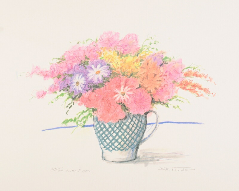 津田耕　リトグラフ　flower  イラストレーター　JAZZ 1000016694.jpg