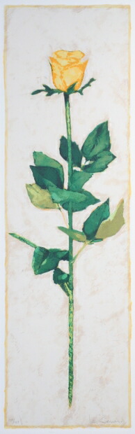 【作家名】ジョアン・ゲレロ 【作品名】イエロー・ローズ 薔薇 花 絵画 リトグラフ 版画 額付き 国内送料無料