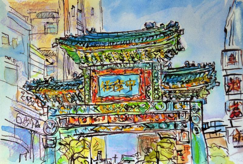 楽天市場】今永清玄 かがやく街 風景画 絵画 油絵 インテリア 一点物