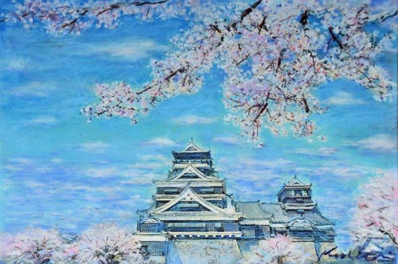楽天市場】熊本城 絵画 風景画 水彩画 絵 ジークレー 版画