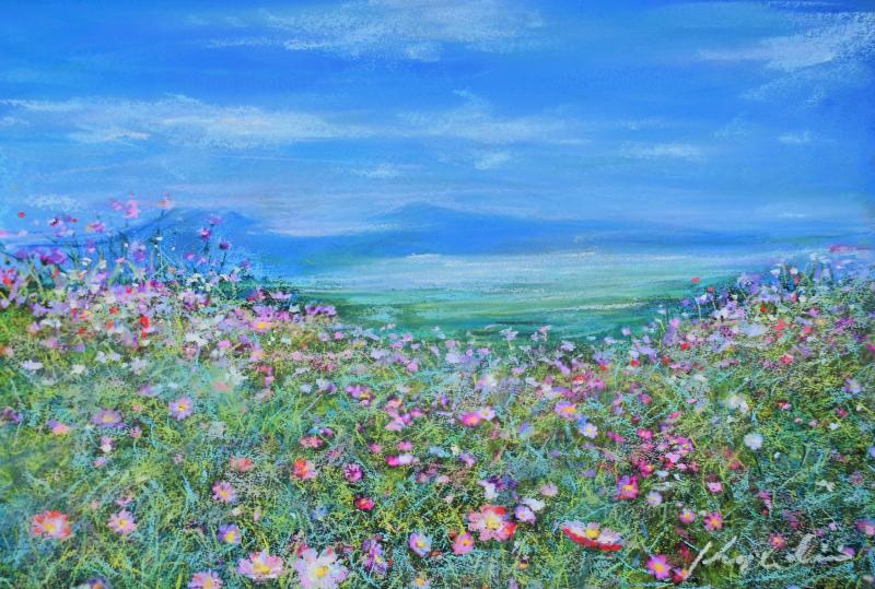 絵画 手書き油絵 阿蘇　1号 絵画 手書き油絵 阿蘇 1号 美術品・アンティーク・コレクション