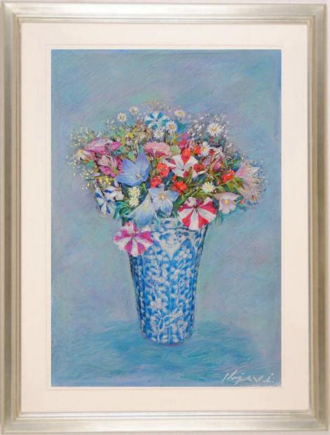 楽天市場】薔薇 絵画 花 静物画 和風 インテリア 墨彩画 青木乃里子