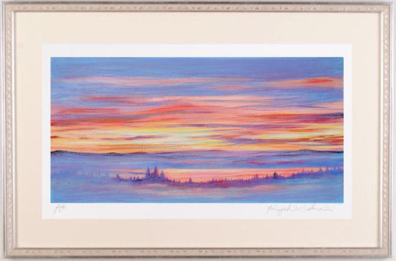 石井清 ルオベシの夕景・G フィンランド 絵画 風景画 北欧 絵 インテリア プレゼント コレクション ジークレー 版画 額付き 国内送料無料｜アートギャラリーモトカワ 35,750円