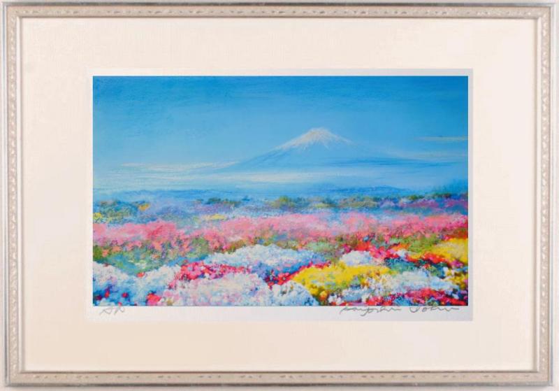 楽天市場】【作家名】石井清 【作品名】月と富士・G 富士山 絵画 風景