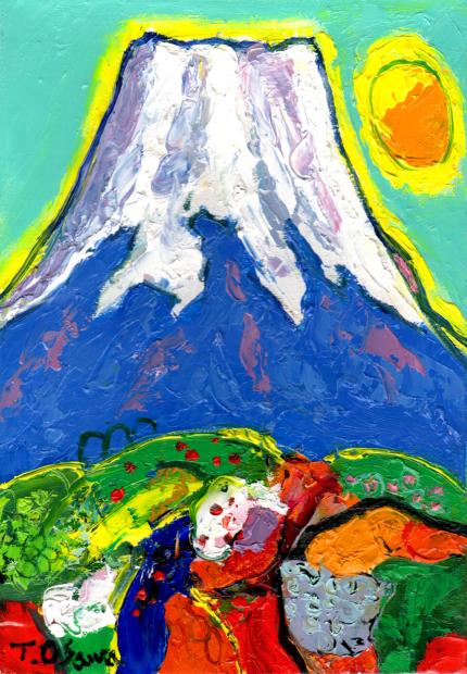 楽天市場】絵画 油絵 額入り油彩 手描き F6サイズ 黄金富士