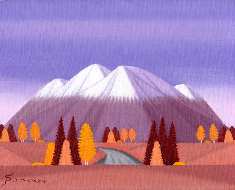 絵画　山 楽天市場】山 絵画 九重山 風景画 大分県 高瀬三郎 「春雪の九重