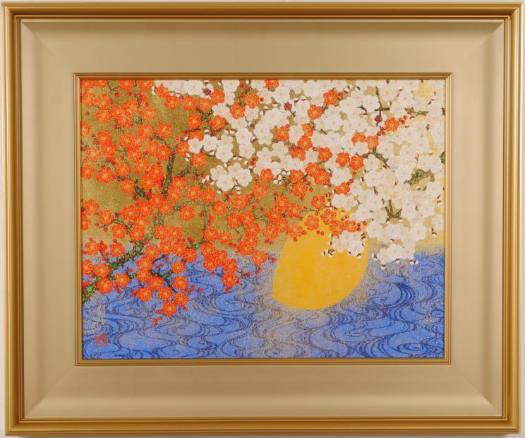 楽天市場】梅の花 絵画 和風 日本画 インテリア リトグラフ 版画