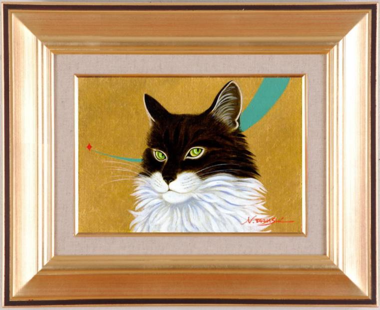 猫版画　フランス額 猫版画 フランス額 美術品・アンティーク・コレクション