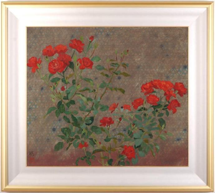 楽天市場】柿田治 薔薇の花束 花 絵画 薔薇 静物画 油絵 一点物