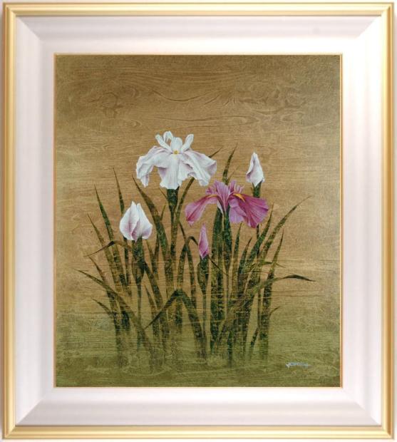 楽天市場】三輪晁勢 菖蒲 花 絵画 和風 リトグラフ 版画 インテリア