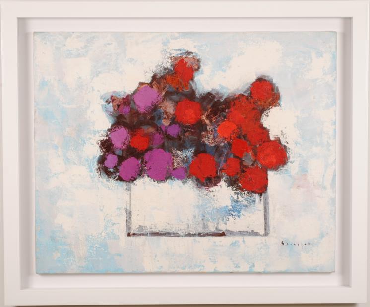 楽天市場】篠崎晴夫 黄色とオレンジの花束 花 絵画 静物画 油絵 一点物