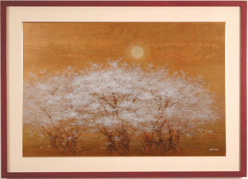 楽天市場】増本憲樹 一心行の桜 桜 絵画 油絵 和風 インテリア 一点物