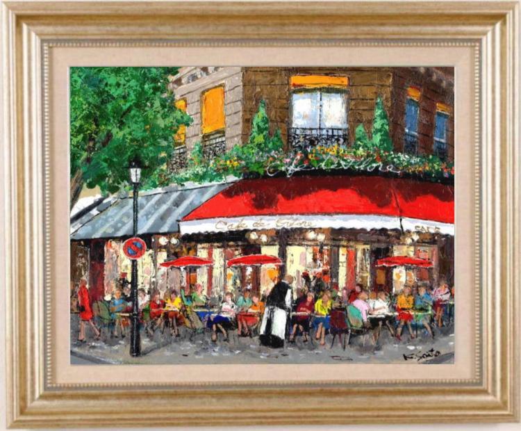 絵画　cafe 原画『PANCAKES COFFEE SHOP』(1983) #鈴木英人 #イラストレーション