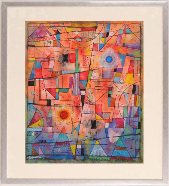 楽天市場】若松愛子 黄昏No.2 抽象画 絵画 現代アート 水彩画