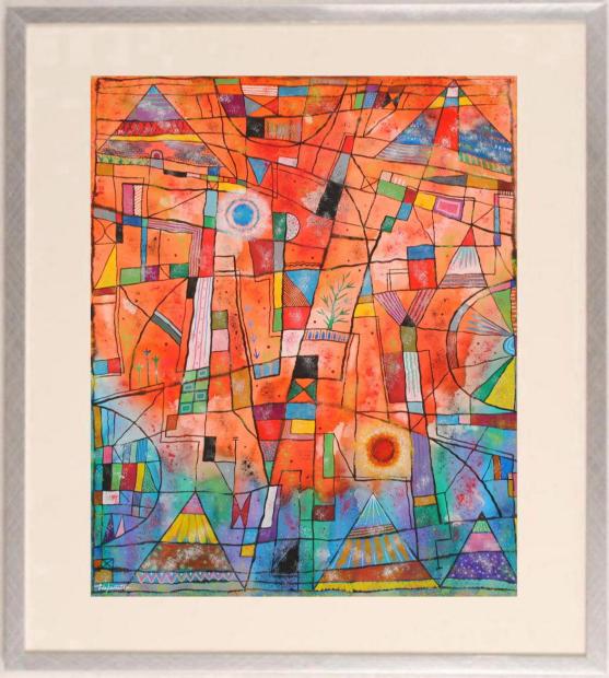 開花 絵画 井上公三 引き取り限定 楽天市場】絵画 井上公三 バラ色の開花 抽象画 現代アート