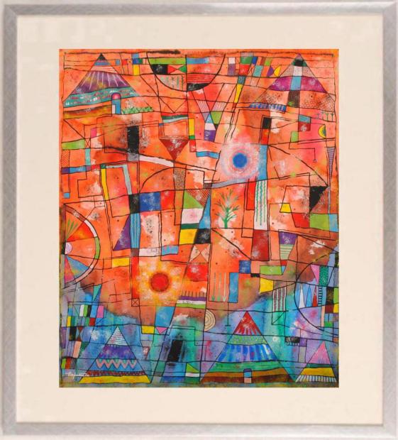 楽天市場】絵画 井上公三 バラ色の開花 抽象画 現代アート