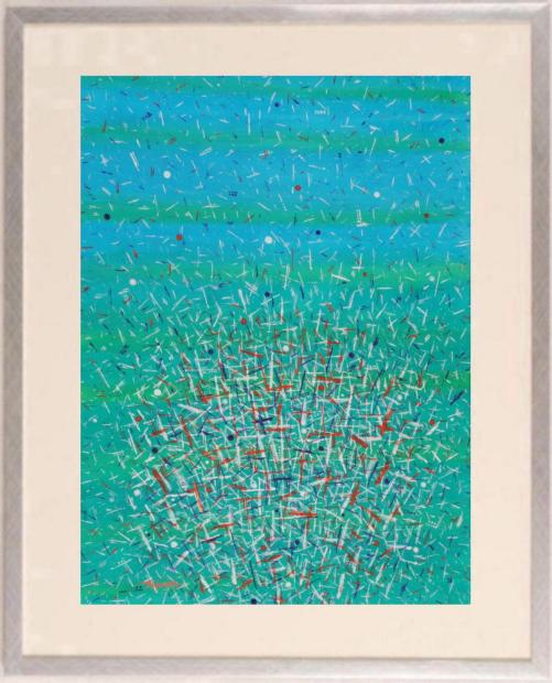 楽天市場】絵画 井上公三 バラ色の開花 抽象画 現代アート