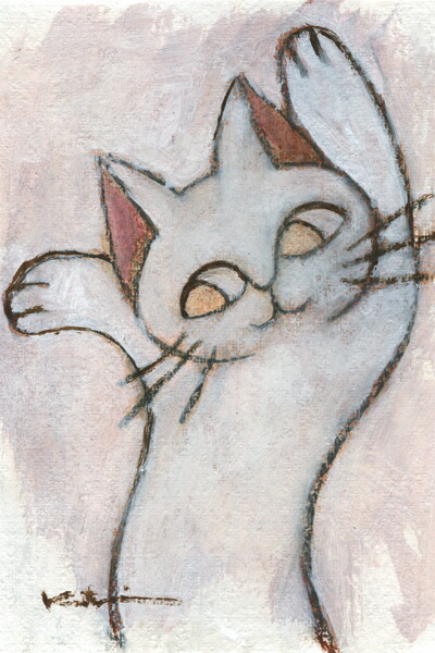 楽天市場】版画 小沢良吉 「猫」 パステル画 額付き ねこ 猫の画家