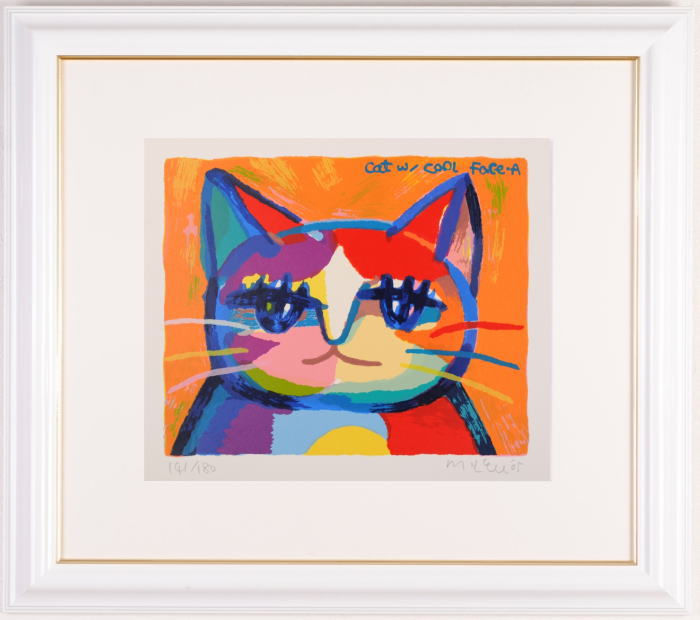 マイケル・ルー「2Women」版画　女性　猫　直筆サイン　限定 マイケル・ルー「2Women」版画 女性 猫 直筆サイン 限定
