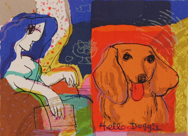 楽天市場】マイケル・ルー Fuzzy on GG Bridge ポップアート 絵画 猫