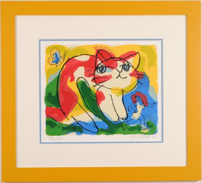 楽天市場】マイケル・ルー NYNYファジー ポップアート 絵画 猫