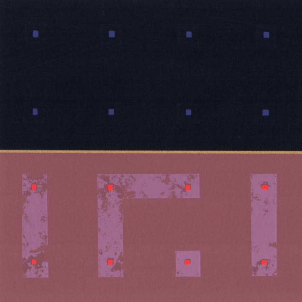 現代アート 絵画 抽象画 インテリア シルクスクリーン 版画 南正雄 「ポジション-1」 額付き　国内送料無料