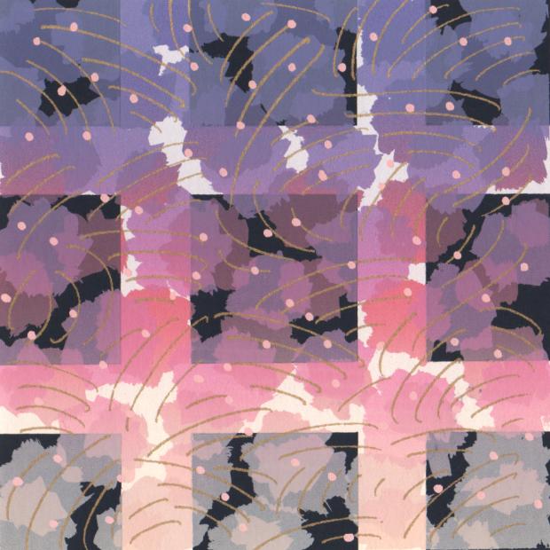 現代アート 絵画 抽象画 絵 インテリア シルクスクリーン 版画 南正雄 「ブリリアント(fence)」 額付き　国内送料無料