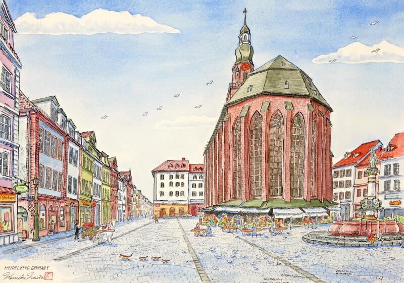 楽天市場】【作家名】内藤謙一 【作品名】ハイデルベルク3 ドイツ 風景