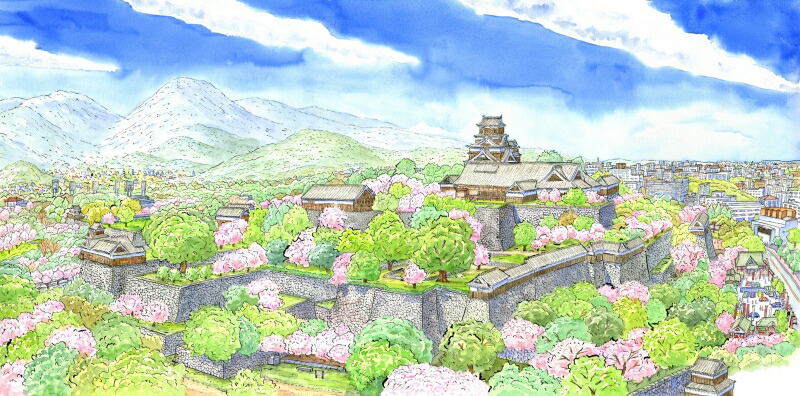 楽天市場】熊本城 源之進櫓 [ 鉛筆画 ] ( 城 櫓 重要文化財 90