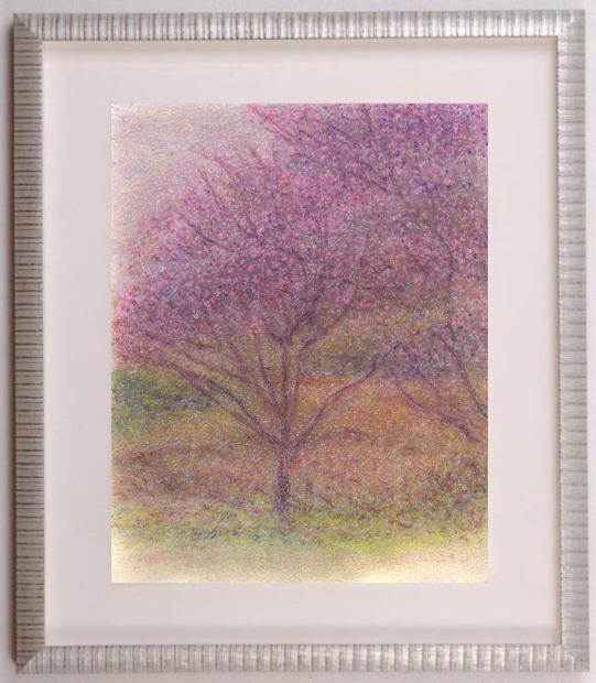 瀬崎正人 ときはみちて 花 絵画 梅 クレヨン画 風景画 インテリア プレゼント コレクション 新築祝い 開店祝い 新品額付き 国内送料無料 42,900円
