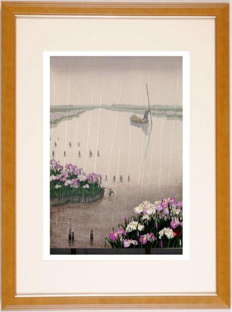 楽天市場】三輪晁勢 菖蒲 花 絵画 和風 リトグラフ 版画 インテリア