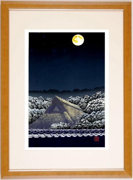 楽天市場】宮本秋風 冬景色 インテリア 絵画 風景画 雪景色 和風 木