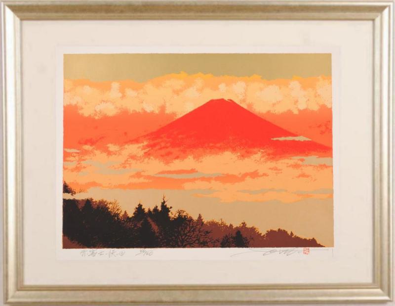 楽天市場】絹谷幸二 富士 赤富士 絵画 富士山 絵画 風景画