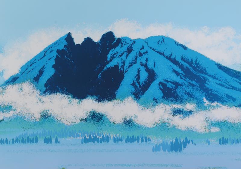 楽天市場】【作家名】西村淳 【作品名】根子岳 阿蘇 風景画 絵画 日本