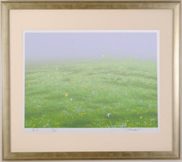 楽天市場】池上壮豊 波光る 海 絵画 風景画 カモメ シルクスクリーン