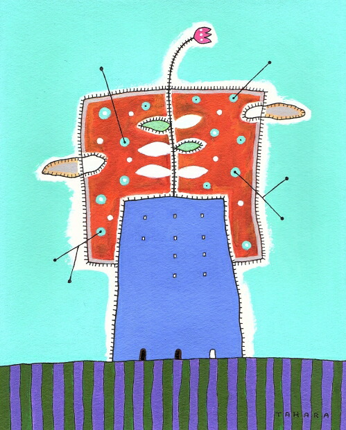 【作家名】田原健二　【作品名】花はきっと咲く　ポップアート　絵画　アクリル画　額付き　国内送料無料 39,000円