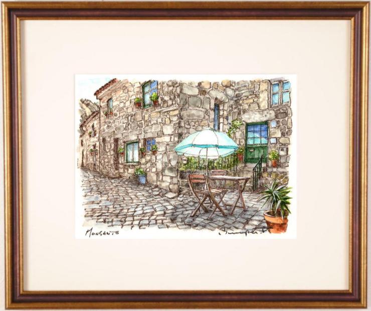 楽天市場】高橋文平 シントラのカフェ ポルトガル 絵画 風景画 水彩画