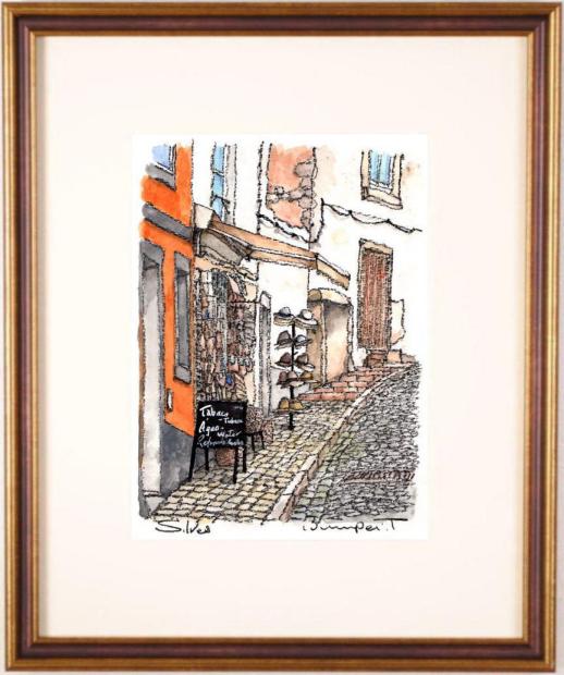 楽天市場】高橋文平 シントラのカフェ ポルトガル 絵画 風景画 水彩画