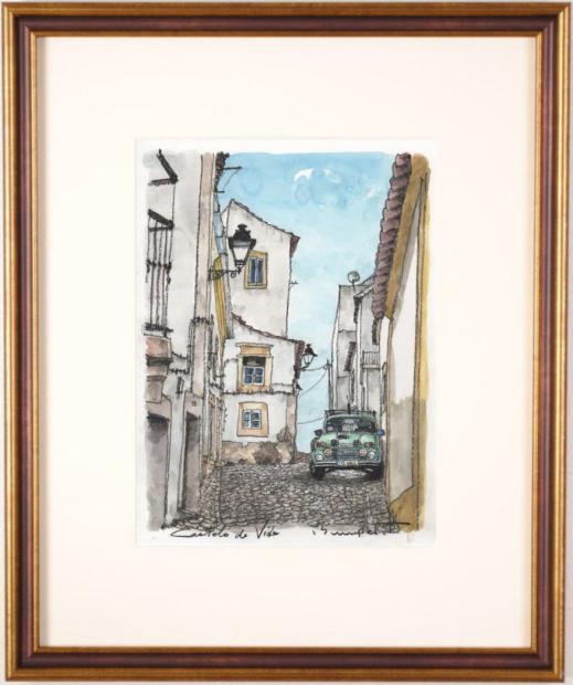 楽天市場】高橋文平 シントラのカフェ ポルトガル 絵画 風景画 水彩画